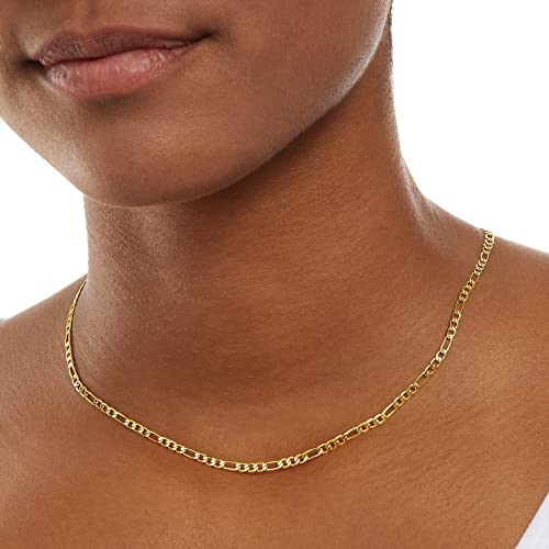 Amazon Essentials 14k Gold or Sterling Silver Plated Figaro Chain Necklace by Amazon Essentials - Used condition - Image 2