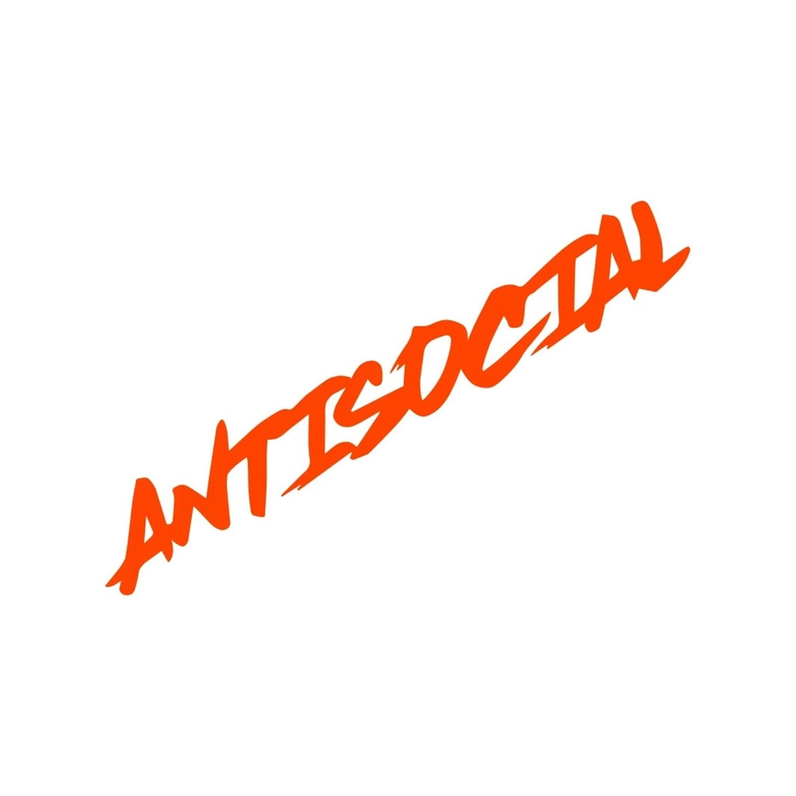 Colorful Antisocial Car Stickers Beautiful Vinyl Decal Personality Waterproof Decorative Accessories(Orange,40x6.5cm)