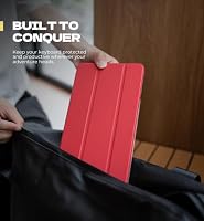 Dexnor Hart Tasche Hülle für Apple Magic Keyboard mit Touch ID/Sperrtaste 2021/2024, Reisetasche, Staubdicht, Schützende Leder-Tastaturhülle mit Magnetverschluss, Verstellbare Schreibwinkel, Rosenrot – Ansicht 9