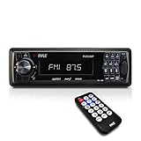 Car Stereo Head Unit Receiver - Premium in Dash AM/FM-MPX Tuning Media Radio with MP3 Playback, LCD Display & Preset Station Memory - USB, SD & Aux Inputs - Remote Control Included - Pyle PLR31MP