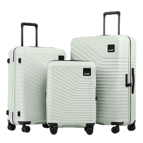 Image of Coolife Luggage 3 Piece Set, Lightweight PC Hardside Suitcases, 20 /24 /28