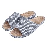 Le motif rayé simple ajoute un sens de la mode à ces pantoufles en lin, plus en phase avec l'esthétique des jeunes. Et le bout ouvert permet d'enlever et de nettoyer facilement les chaussures.