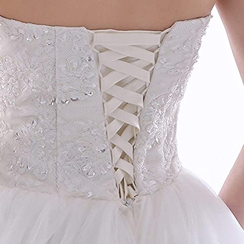 Wthlc Wedding Dress Zipper Replacement Adjustable Fit Satin Gown Corset Back Kit Lace Up For Formal Prom Dress 02 White 12 #TOP4