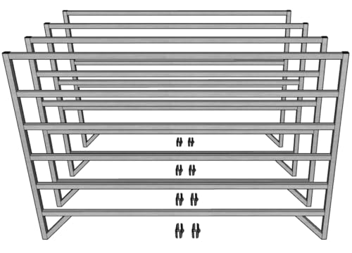 4 Pack of Aluminum 5 Ft Long 6 Rail 40" Tall Sheep & Goat Panels Fence STALL Pen