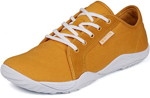 WHITIN Lona Zapatilla Minimalista de Barefoot Trail Running para Hombre Zapato Descalzo Correr Deportivas Fitness Gimnasio Calzado Asfalto Amarillo 42 EU