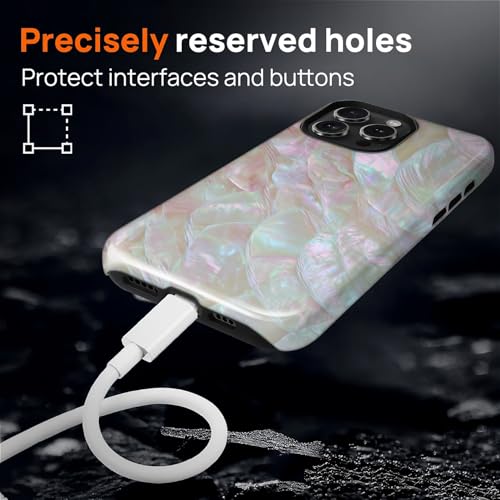 Coque en nacre iPhone 16 Pro Max rigide et silicone hybride - 5