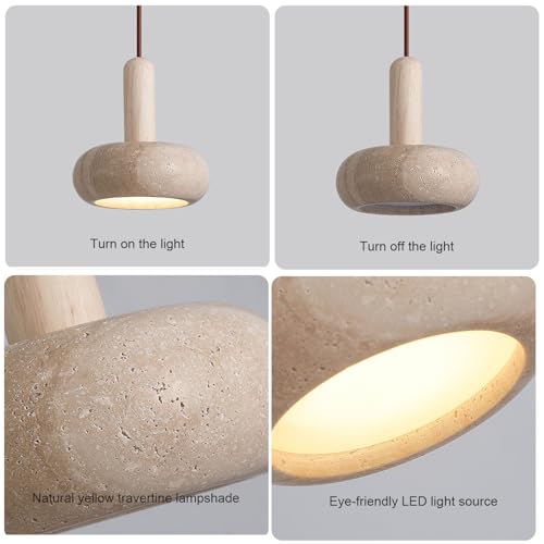 Cálida lámpara colgante de travertino para crear un hogar acogedor 6