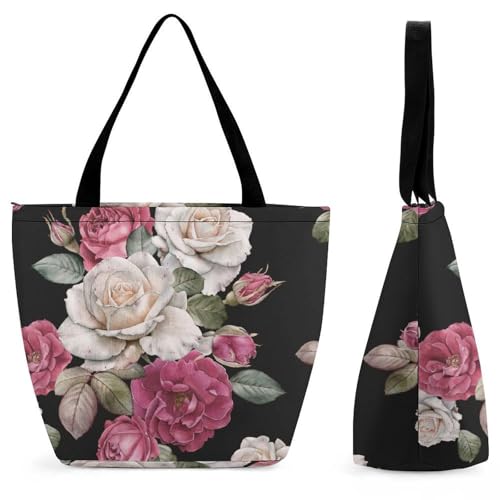 Sac à main fleur blanche et rose pour femme au design élégant et finitions soignées