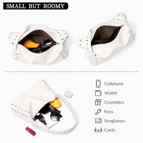 Image of Studded Purses For Women Y2k Shoulder Bag Small Vegan Leather Handbag