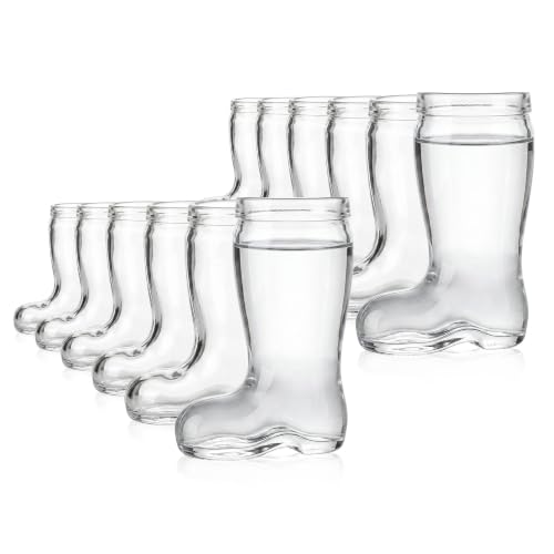 Oberglas Bierstiefel Schnapsgläser Kristallglas 40 ml, 12er-Set