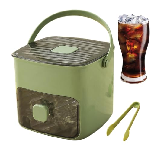 Bayas De Hielo Del Congelador, Bandejas De Hielo Para Congelador | Caja De Fabricación De Cubos De Refrigeración Fácil | Bandeja Organizador De Gran Capacidad Con Mango Para La Fiesta, Vida Quoti