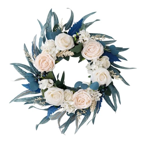 Guirnalda de rosas con hojas de diseño realista y alta densidad 5