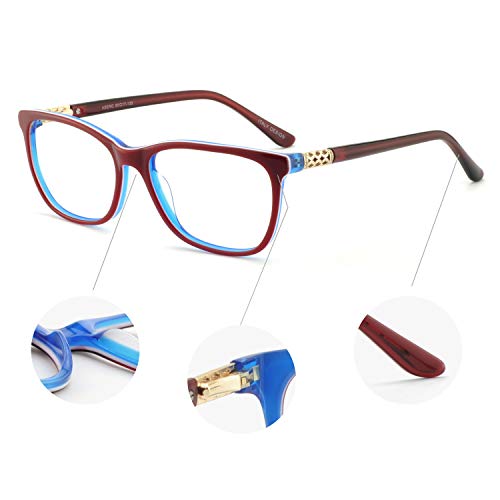 Image of Blue Light blocking Eyeglasses For Women Cat Eye Fashion Optical Frame