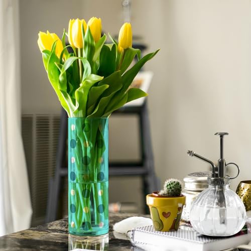 Florero de plástico moderno contra roturas para decoración de mesa de sala 6