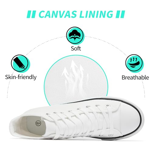 ALTOCIS Women's Comfortable Platform High Top Sneakers, Casual Mid Top Sneaker for Women, Cute Faux Suede Fashion Sneakers, Classic Lace Up Walking Shoes3