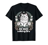 Home is Where My Cat is Cute Pet Design T-Shirt