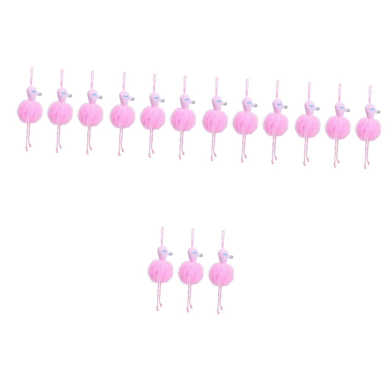 Beaupretty 15 Piezas Bola de baño esponja exfoliante corporal bola de lavado de baño esponjas bañera bola de ducha herramienta de baño en casa corazon de niña toallita de baño
