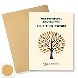 Inspirational Greeting Card-Graduation/New Year Wishes/Birthday/Encouragement/New Job/Success Celebration/Self-Growth Support-Motivational Tree Design Gift for Friends & Students- Blank Inside with Envelope