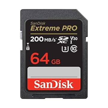 SanDisk Cartão de memória 64GB Extreme PRO SDXC UHS-I - C10, U3, V30, 4K UHD, cartão SD - SDSDXXU-064G-GN4IN, Cinza escuro/preto