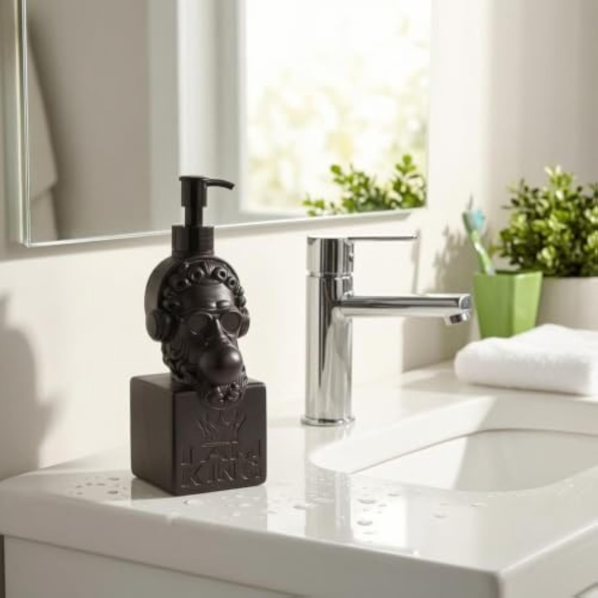 Headphone Motif Hip-Hop King Dispenser, Sculptural Pump Design