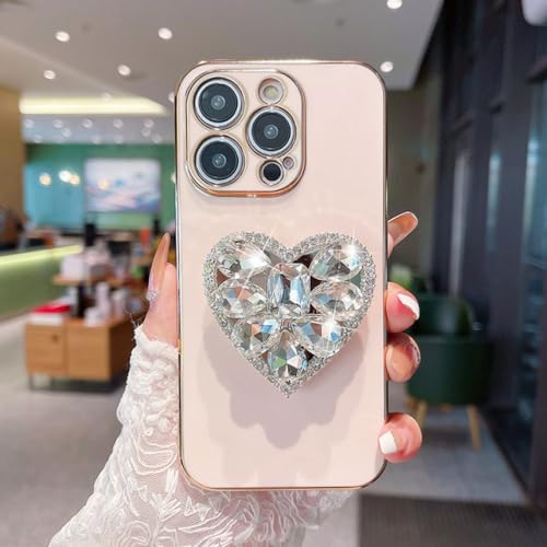 Coque silicone Samsung S23 S22 S21 S20 antichoc avec anneau support cœur 3D
