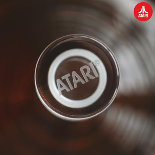 Official Atari Joystick Decanter Set with 2 x Atari Action Button Whiskey Glasses and CX78+ Games Pad Tray, for Whiskey, Scotch & Gin, 750ml Decanter, 300ml Glasses, Birthday Gift for Men – ThumbsUp!