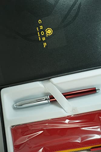 Bolígrafo roller Cross Townsend rojo con funda miniatura 3