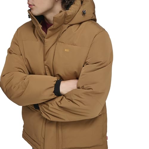 Levi's Herren Steppjacke Puffer Parka Jacke, Worker Brown, XL – Ansicht 5