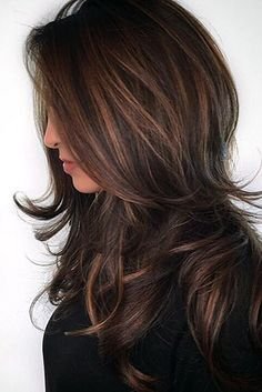 Wigbuy Long Layered Shoulder Length Brown With Camel Color Highlight Wig Synthetic Hair Fiber Highlight Multicolor Wigs For White Women (Brown With Camel) #TOP3