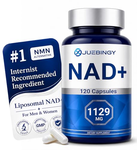NAD+ Supplement 120 Capsules Liposomal NAD+ with Resveratrol for Cellular Energy & Daily Vitality High Absorption Formula for Men & Women Vegan Non-GMO Gluten-Free