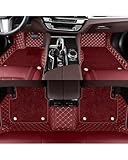 Tapis Sol Voiture pour Benz pour GLE 5 Sièges 7 pour Coupé 2015-2020 Tapis Sol Voiture Bicouche Couleur Accessoires Intérieurs(Wine Red,for GLE 5 Seat 2019-2025)