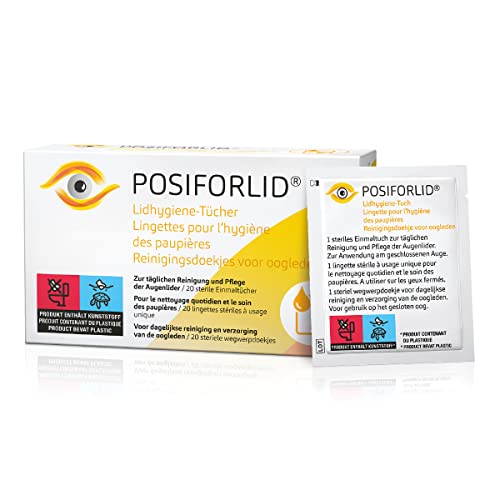POSIFORLID® Lidhygiene-Tücher. Vorbefeuchtete, sterile Tücher zur Reinigung der Augenlider, 20 Stück