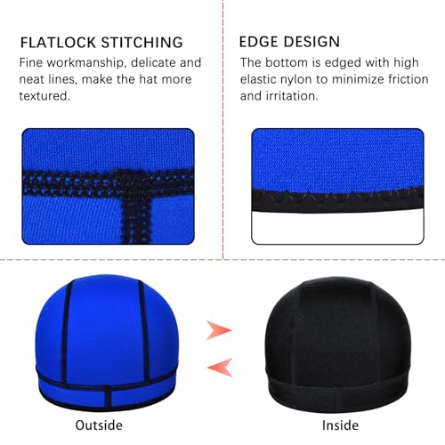Image of DEHAI Neoprene Diving Hood Wetsuit Swimming Caps for Womens Mens Youth, 2mm 3mm Thermal Water Beanie Hat Keep Long Hair Dry for Curly Locs Braids