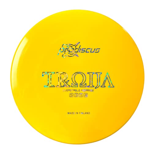 Troija Overstable Disc Golf Midrange in Ultrium Plastic for Advanced Players by Prodiscus (Colors Vary)