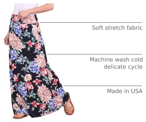 Image of Popana Long Maxi Skirt for Women, Flowy Long Skirts for Women | High Waisted Soft Trendy Rayon, Sundress Convertible Skirt, Long Length Bodycon Maxi Skirt, Petite and Plus Size