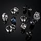 LOLIAS 16 Stück Edelstahl Herren Ringe Silber Schwarz Matt Finish Poliert Band Ring Kitten Ring Flaschenöffner Ringe Ehering Verlobungsringe Vintage Fidget Ring für Männer Damen