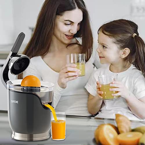 Sifene Electric Citrus Juicer Machine Extractor, Stainless Steel Orange Juicer,2 Cones For Lemons, Limes, Oranges,Grapefruit,With Soft Grip Handle And 150W Motor, Easy To Clean, Anti-Drip Spout #TOP6
