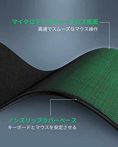 Black Shark ゲーミングマウスパッド XL 900mm x 400mm x4mm マウスマット 滑り止め 光学式マウス適用 デスクパッド 防水耐久 Manta P3 国内正規品