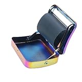 Yiasangly Metal Automatic Cigarette Tobacco Smoking Rolling Box, Portable Metal Cigarette Roller Machine, 70mm, Colorful - Random Pattern