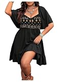 Verdusa Women's Western Boho Floral Dress Cowgirl Country Concert Outfits