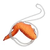 Photo Gallery warmhm collana pendente imitazione cibo al pollo fritto accessorio creativo per costumi hip-hop collana unica e divertente Photo Gallery warmhm collana pendente imitazione cibo al pollo fritto accessorio creativo per costumi hip-hop collana unica e divertente