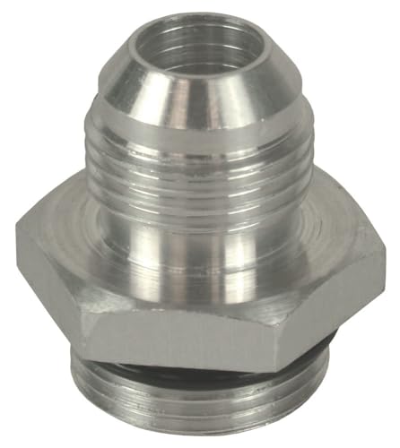 Derale 59108 -8AN x 5/8"-18 Aluminum Adapter Fitting, Silver