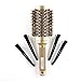 Ndure Beauty Hair Brush for Blow Drying, Curling & Straightening - Ceramic & Ionic Boar Bristles Barrel Brush with 4 Clips Included