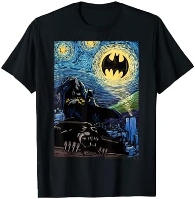 DC Comics Batman Starry Night Style Painting T-Shirt