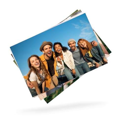 Revelado de fotos personalizable | Impresión de fotografías de tamaño 10x15 cm | Pack de 10 fotos | Acabado a elegir en mate o brillo, con o sin borde blanco