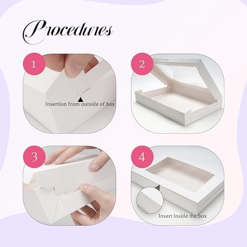 NPLUX Bundle of 20 Pack Cookie Boxes and 40 Pack Cookie Boxes for Chocolate Covered Strawberries, Donuts, Breakable Heart image 5