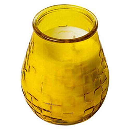 We Can Source It Ltd – 1 x Low Boy Glass Jar Candles with 70 Hour Burn Time – Yellow Wax Jars for Home, Garden, Restaurant & Commercial Use – Lead-Free Cotton Wick