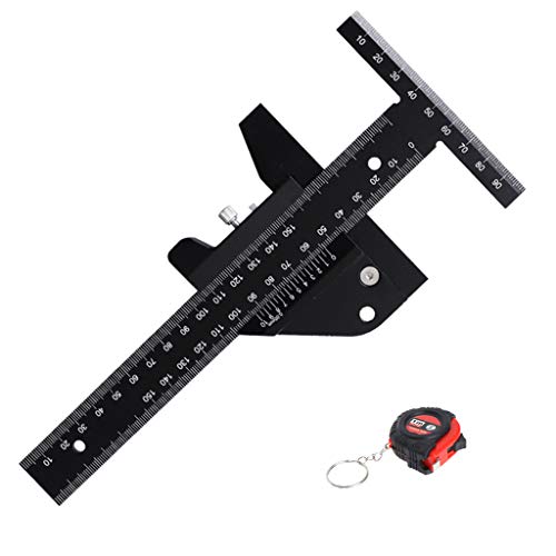 Règle en T menuisier avec guide d'angle multilatéral pour traçage rapide