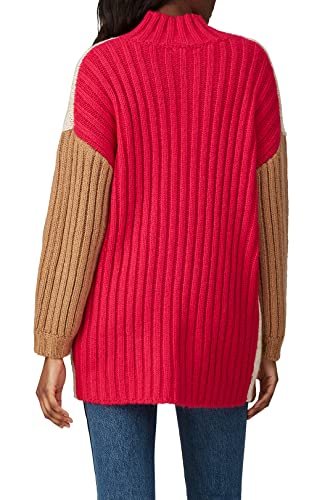 Image of Moon River Women's Colorblock Oversized Turtleneck