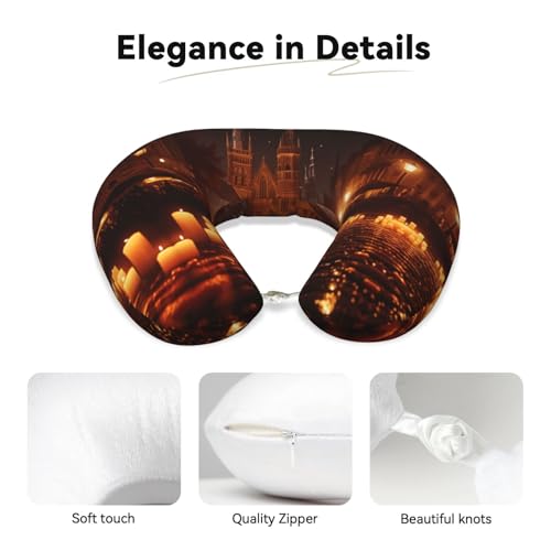 Almohada viscoelástica de viaje tamaño único negra miniatura 4